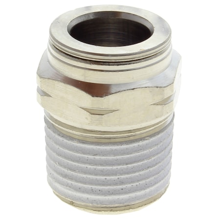 TECHNIFIT Fitting, PTC, Male Straight, Brass, 3/8" x 1/4" Male NPT B38-02M